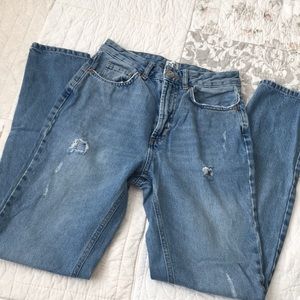 BDG Cotton High Waist Distressed Mom Jeans